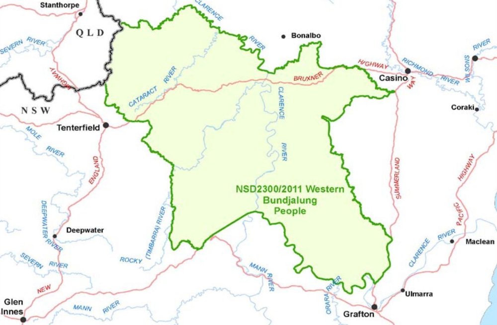 Western Bundjalung Country map